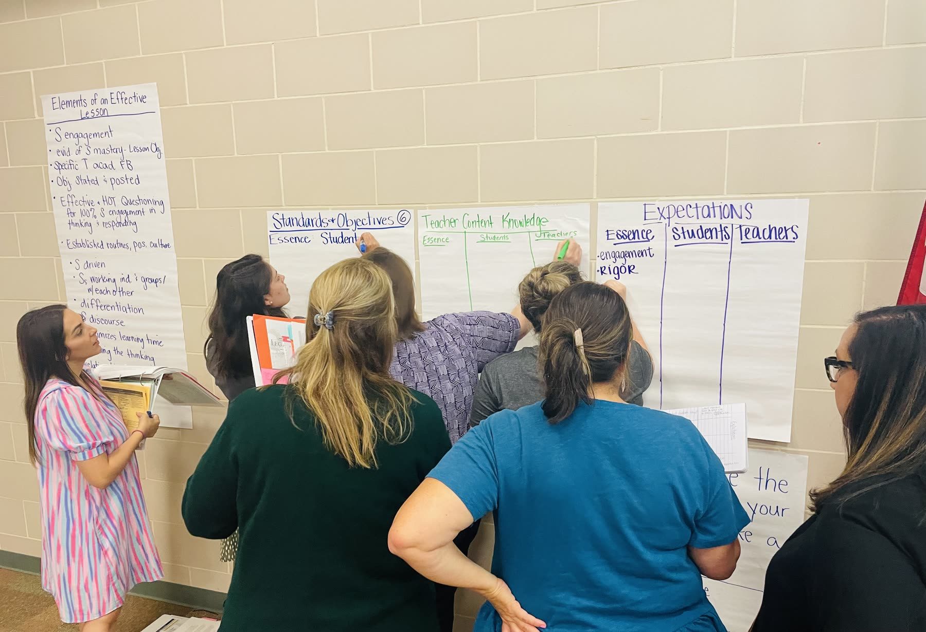 Educators working together at a planning workshop